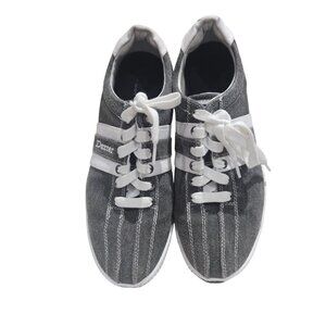 Dexter Mens Bowling Shoes Size 11.5 Gray & White Non-Marking Rubber Sole
